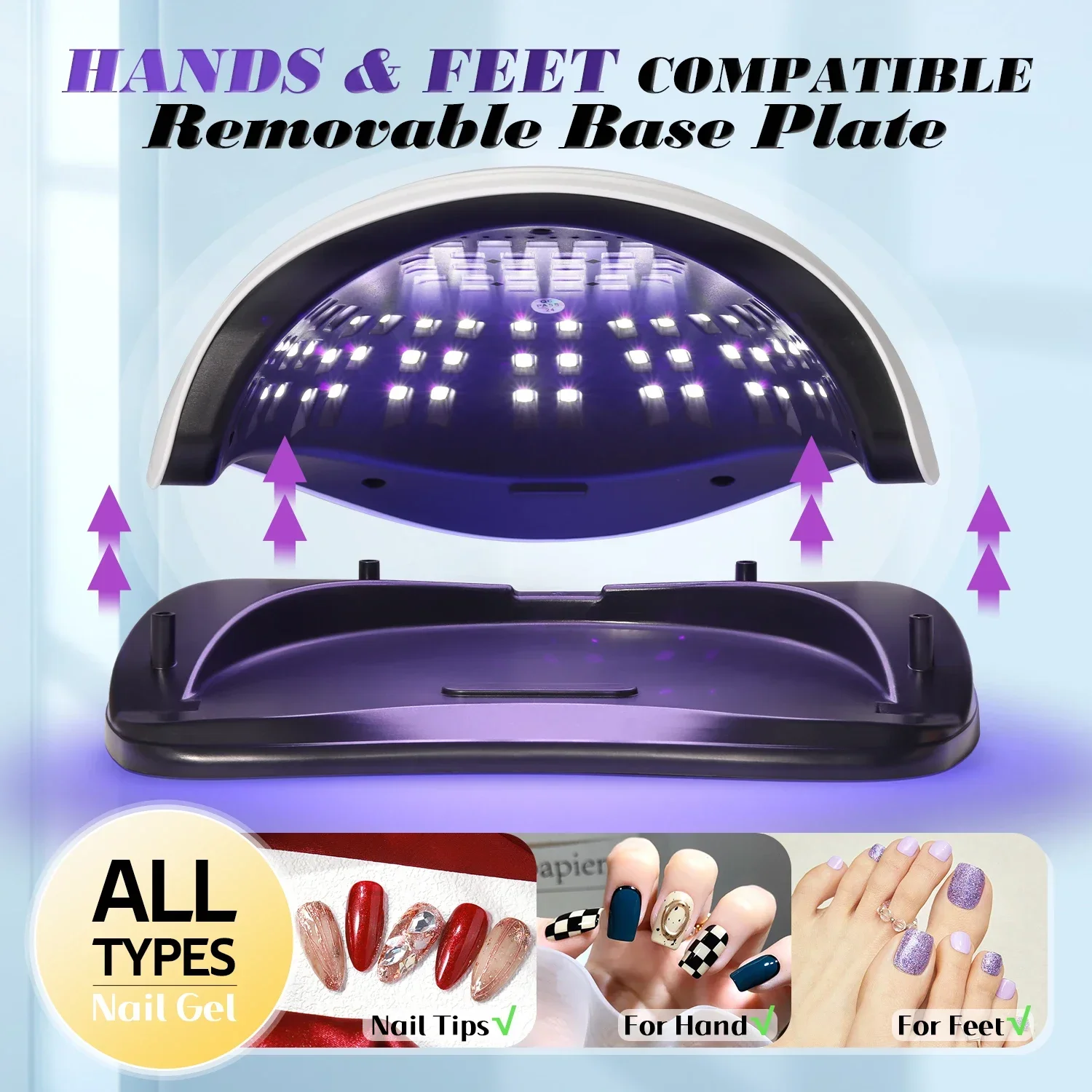 Professionele Nagel Drooglamp Voor Manicure 81led Nagels Gel Polish Droogmachine Met Auto Sensor Uv Led Nagellamp