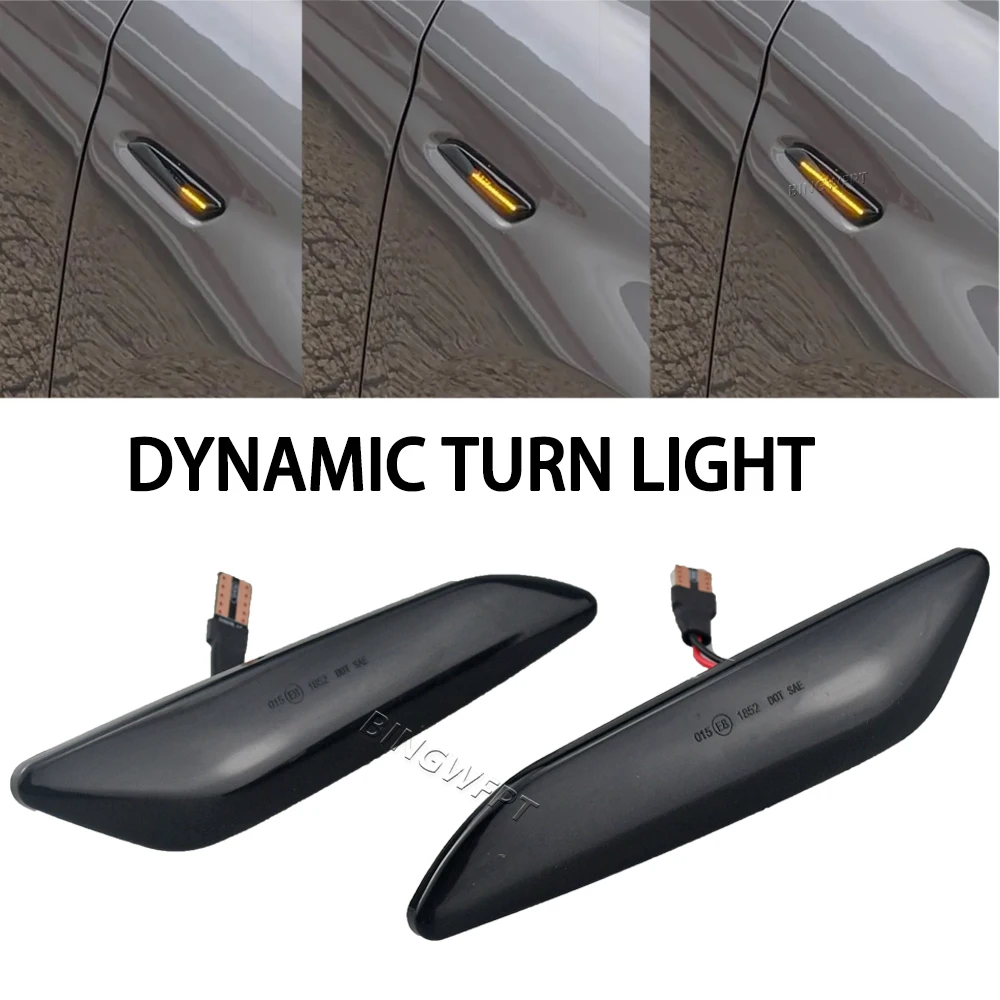 Dynamic LED Side Marker Light Turn Signal Blinker Indicator Lamp For Alfa Romeo 156 Sportwagon 932 1997-2006 Fiat Tipo 356 15-20