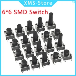 50pcs SMD Switch 6*6*4.3mm 5/6/7/8/9/10/11/12/13/14/17 6X6 4Pin Tactile Tact Push Button Micro Switch Self-reset Switches