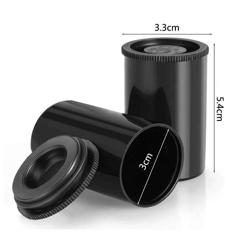 10-50 قطعة 35 مللي متر البلاستيك فارغة أسود/أبيض زجاجة فيلم علب علب الحاويات علبة بكرة الكاميرا حقيبة للتخزين