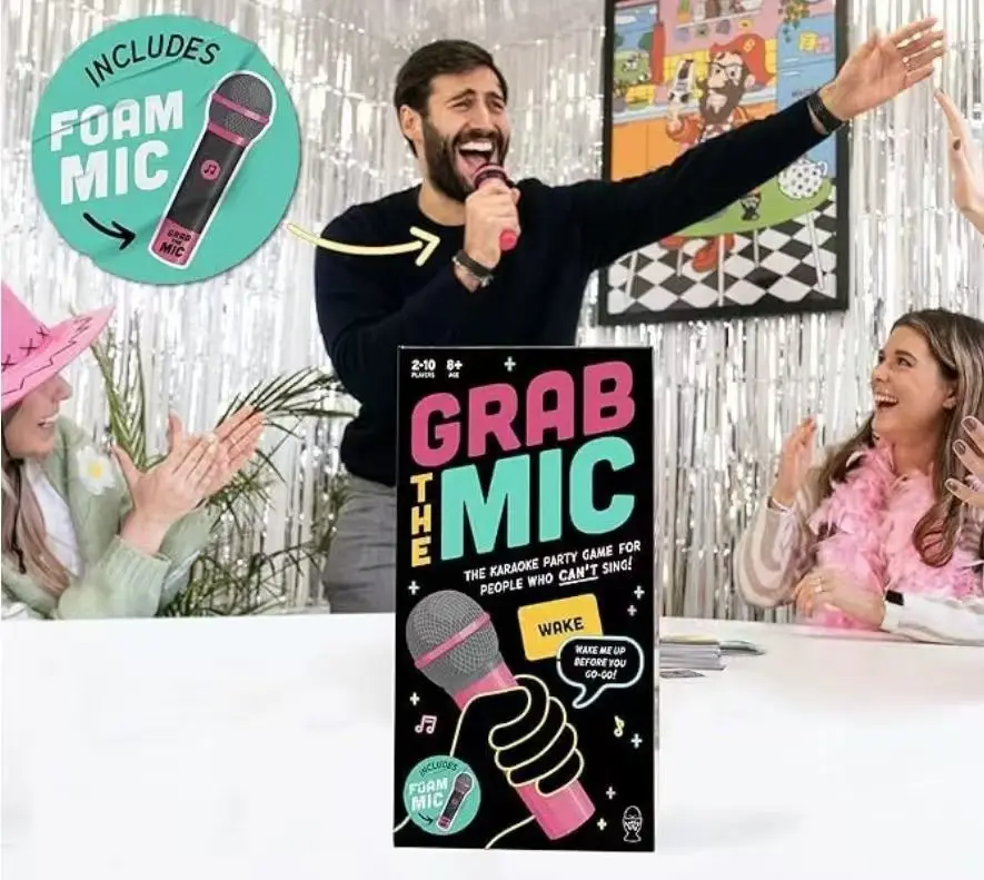 لاكي البيض المثيرة انتزاع هيئة التصنيع العسكري الأسرة لعبة الكاريوكي متعددة اللاعبين مجلس لعبة للمطربين السيئين بطاقة غنائية هدية الكريسماس