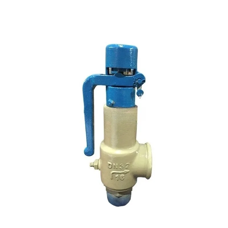 For Safety Valve for Compressed Air, Spring-operated Safety Valve with Handle, Made of Cast Iron