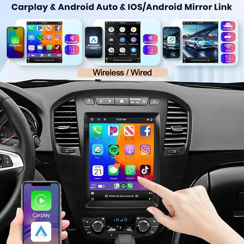 9.7" Android 12 Car Radio For Opel Insignia Buick Regal 2009 -2013 Multimedia Stereo Vertical Screen Carplay 4G WIFI Player 8 best sales radio opel insignia 2009 - №8