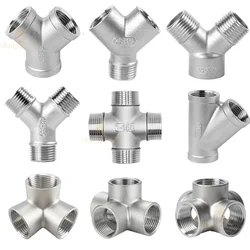BSP Male+Female Threaded 3 4 5 Way Tee Y X Pipe Fitting 1/4