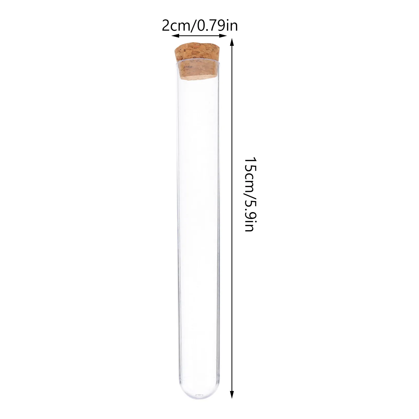25Pcs Small Test Tubes Cork Stopper Leakproof Tiny Testing Tubes Sample Storage Bottles for Liquid Powder Lotion Essential Oil