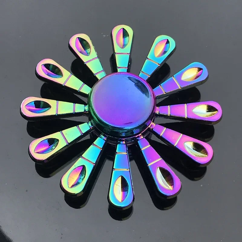 Finger Spinner Office Anxiety Relief Stress Gyro Flower / Tower / Spider Metal Hand Spinner Tri Spinner Model