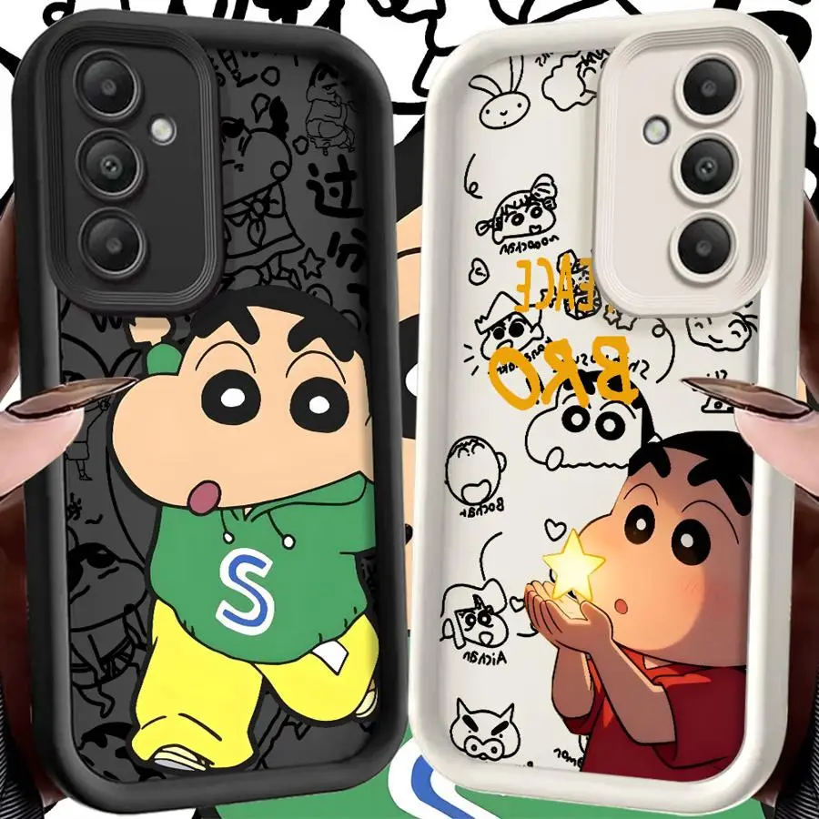 

Case for Samsung Galaxy S21 S24Ultra S23 FE S20FE S22 S24 Plus S25 Ultra S25 Edge Phone Cover Cute Crayon Shin Chan