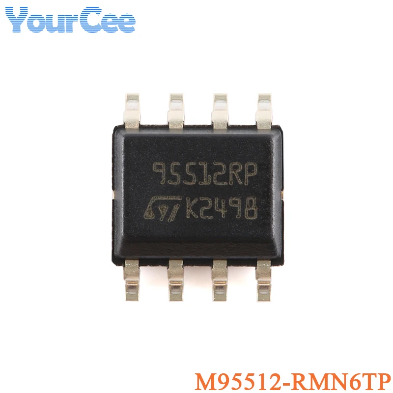 5pcs M95M01-RMN6TP M95512-RMN6TP M95256-RMN6TP SOP-8 1Mbit 512Kbit 256Kbit SPI Bus EEPROM Chip with High-speed Clock