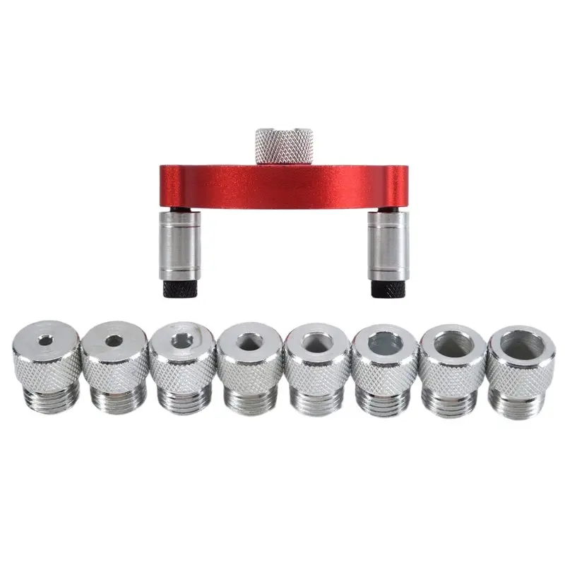 

ABEZ Self-Centering Dowel Jig Aluminum Vertical Positioning Punch Woodworking Positioning Tools Woodworking Straight Hole Opener