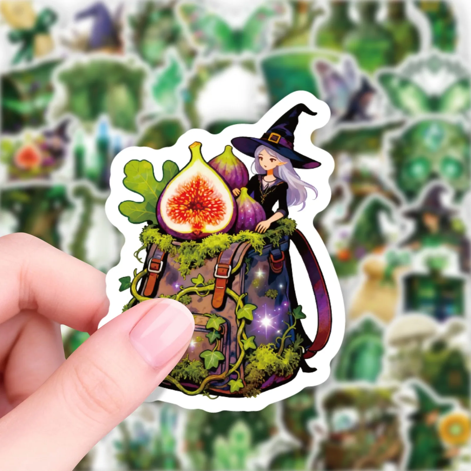 15/224Pcs Green Forest Magic Witch Classic Movie Posters Stickers Retro Fashion Decals for Laptop Scrapbook Luggage Stickers