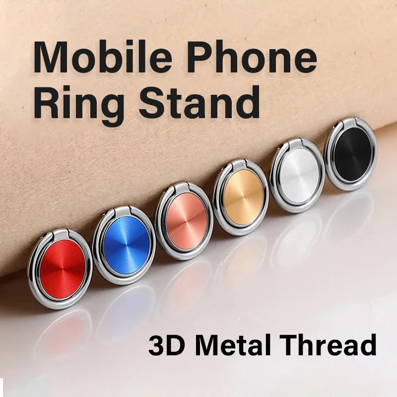 

Mobile Phone Metal Holder Finger Ring Mount 360° Rotation Bracket for iPhone X 11 12 13 14 Pro/Plus Back Sticker Round Car Stand