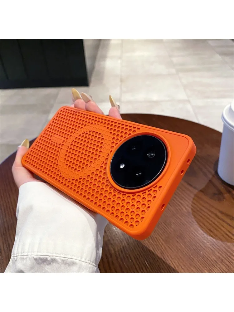 Étui magnétique pour Oneplus 13 12 Ace 5 3 Pro, coque de Dissipation thermique en maille pour Charge Mag-safe, pare-chocs souple mat résistant aux chocs