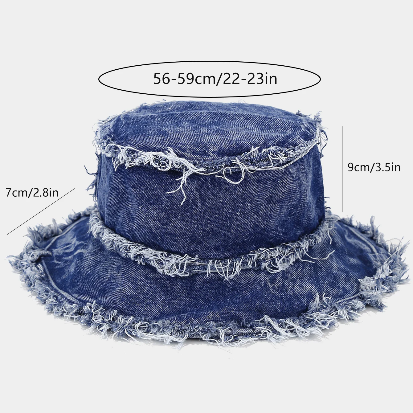 Korean version of new washed edge large brim double-sided basin hat fashionable street hip-hop solid color fisherman hat