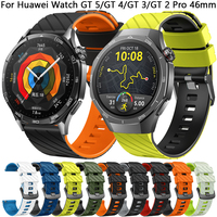 22mm Smart Watch Band For Huawei Watch GT 5/4 46mm Strap Wristband GT5/GT2 GT 4 3 2 Pro 46mm Silicone Watchband Bracelet Correa