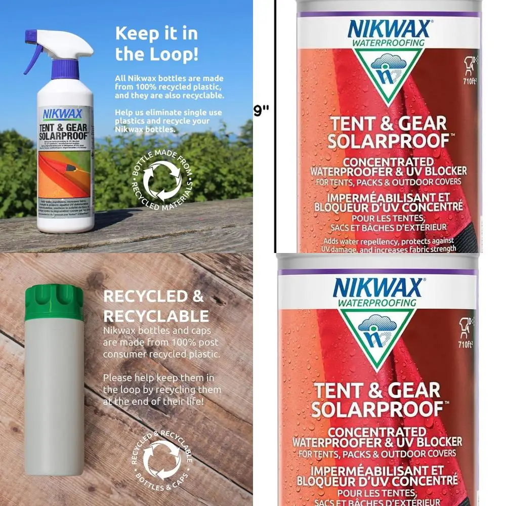 

Солнечная и водостойкая обработка ткани для улицы объемом 1000 мл для палаток, снаряжения и рюкзаков