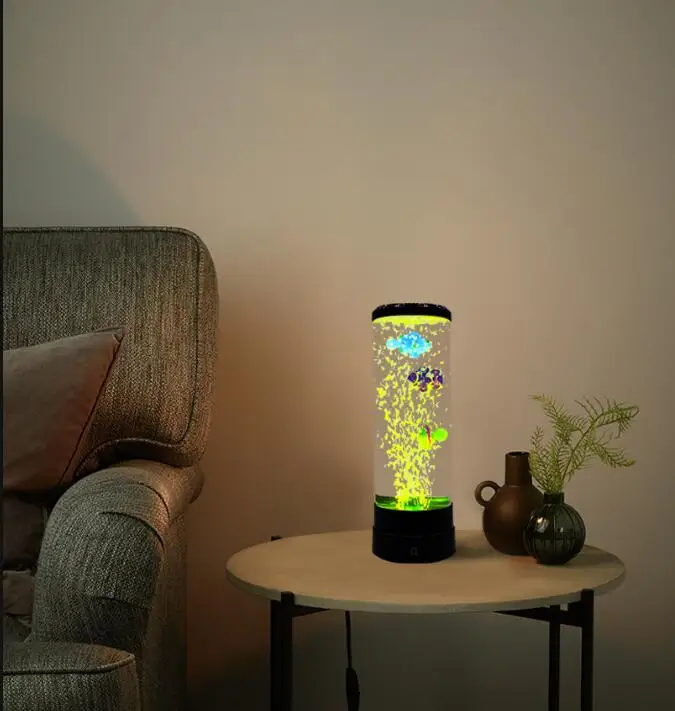 Imagem -02 - Lâmpada Led Lâmpada de Peixe Rgb7 Cor Iluminação Atmosfera Lâmpada de Mesa Presente das Crianças Noite Criativo Presente Lâmpada Proteção para os Olhos