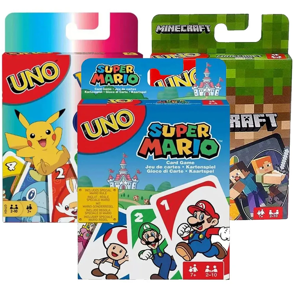 UNO FLIP! Pokemon Board Game Anime Cartoon Pikachu Figure Pattern Family Funny Entertainment uno Cards Games Christmas Gifts