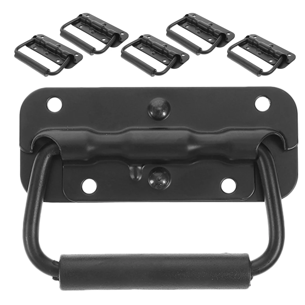 

6 Pcs Cabinet Handles Spring Heavy Duty Kitchen Frosted Hardware Black for Boxes