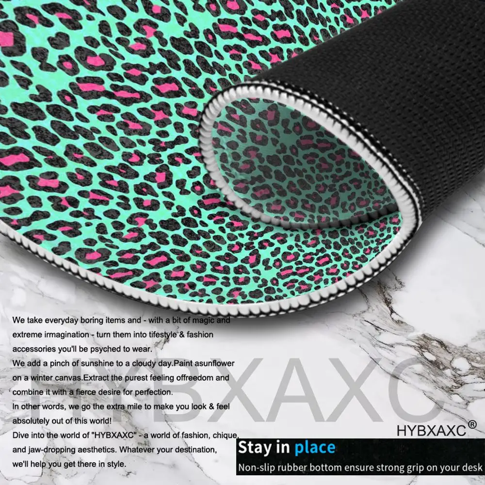 Pink Leopard Print Mouse Pad Small Mouse Pad Desk Pad Desktop Computer Keyboard Wireless Mouse Boy Girl Gift for Play games