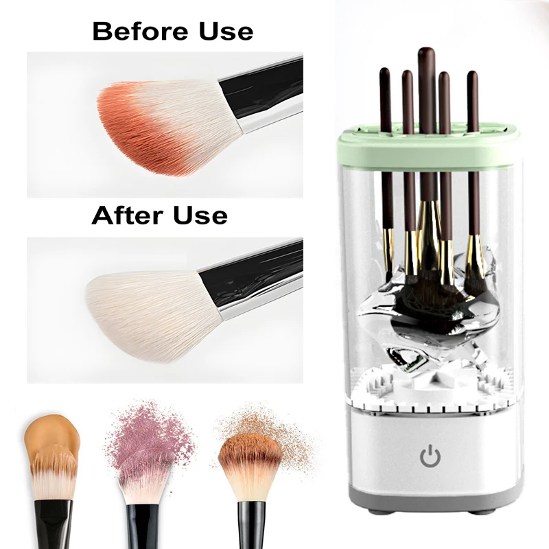 

Automatic Electric Makeup Brush Cleaner Update 3 In 1 Type C-Charging Cosmetic Brush Washing Drying Tools Make Up Brush Cleaner