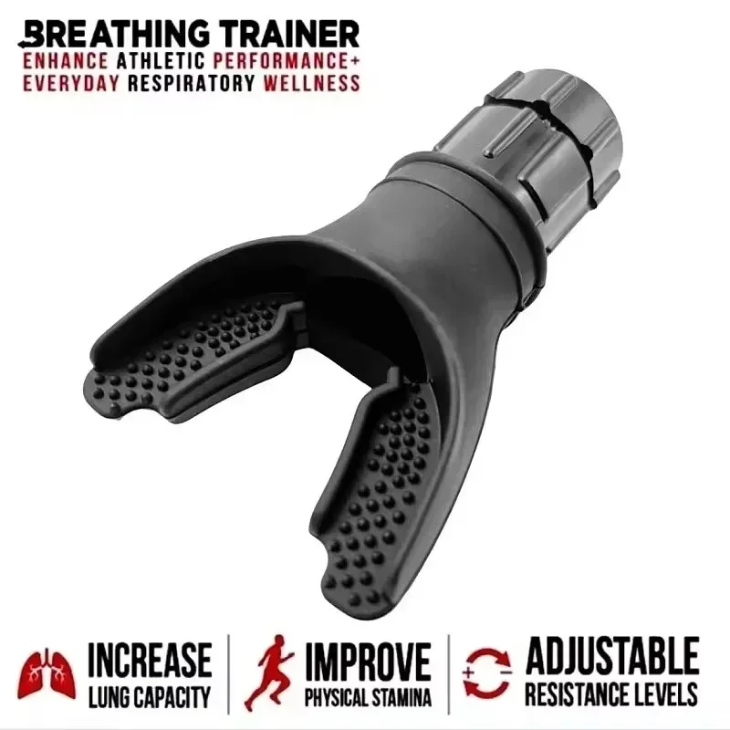 Portable Breathing Trainer Lung Capacity Abdominal Fitness Equipment Respiratory Silicone Outdoor Expiratory Exercise Tool