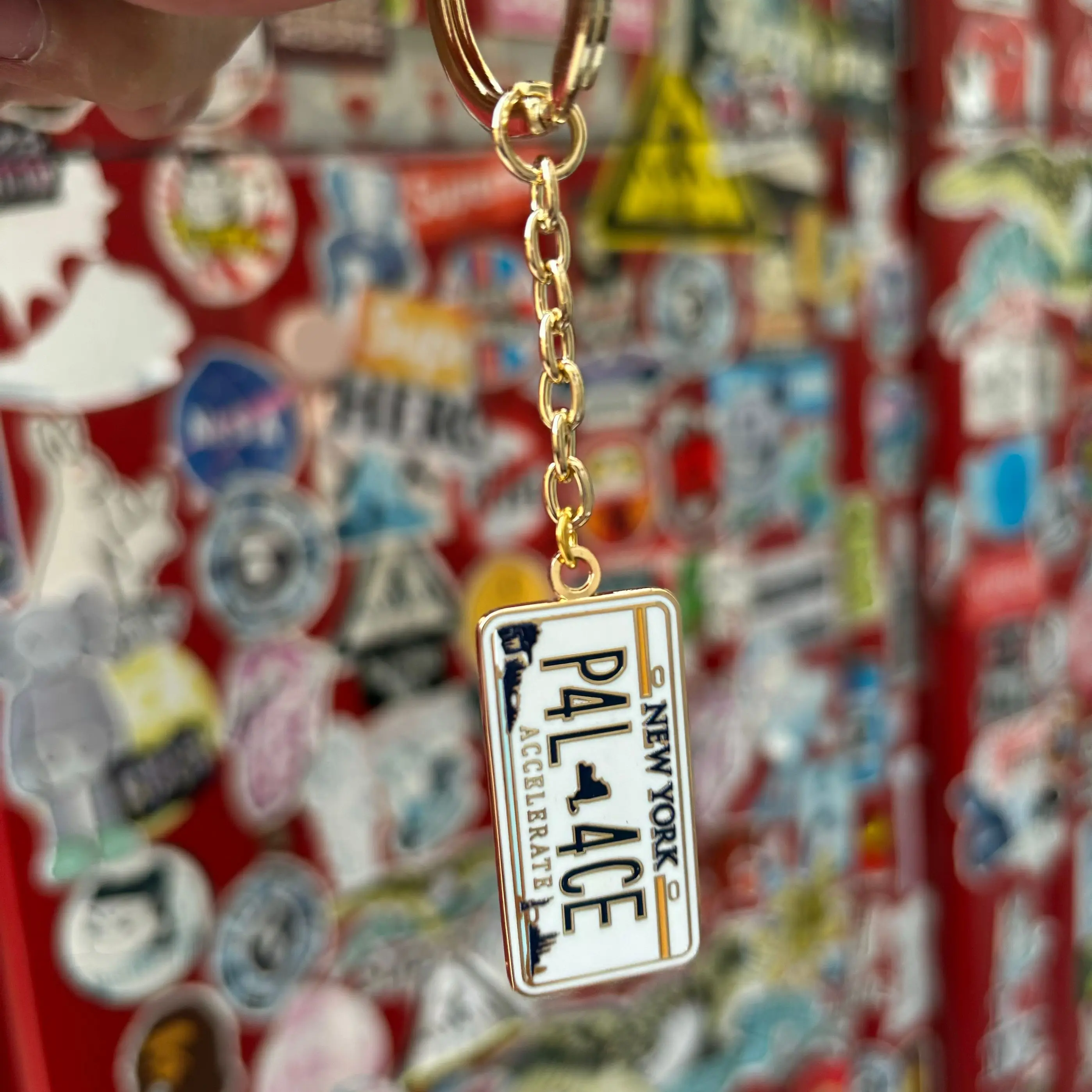 Fashion Brand Palace License Plate Keyring NY License Plate Keychain Pendant Nigo