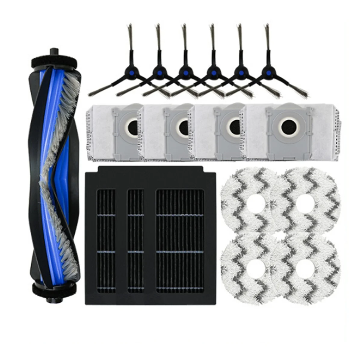 18 шт. сверхпрочные аксессуары для подметальных машин Ecovacs T50 PRO, аксессуары-Furlan