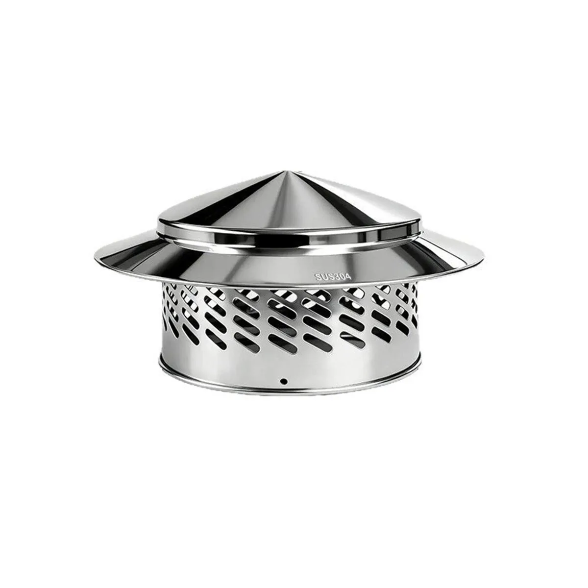 304 Stainless Steel Chimney Cap, Roof Terrace Exhaust Pipe Rainproof Windproof Vent Hood