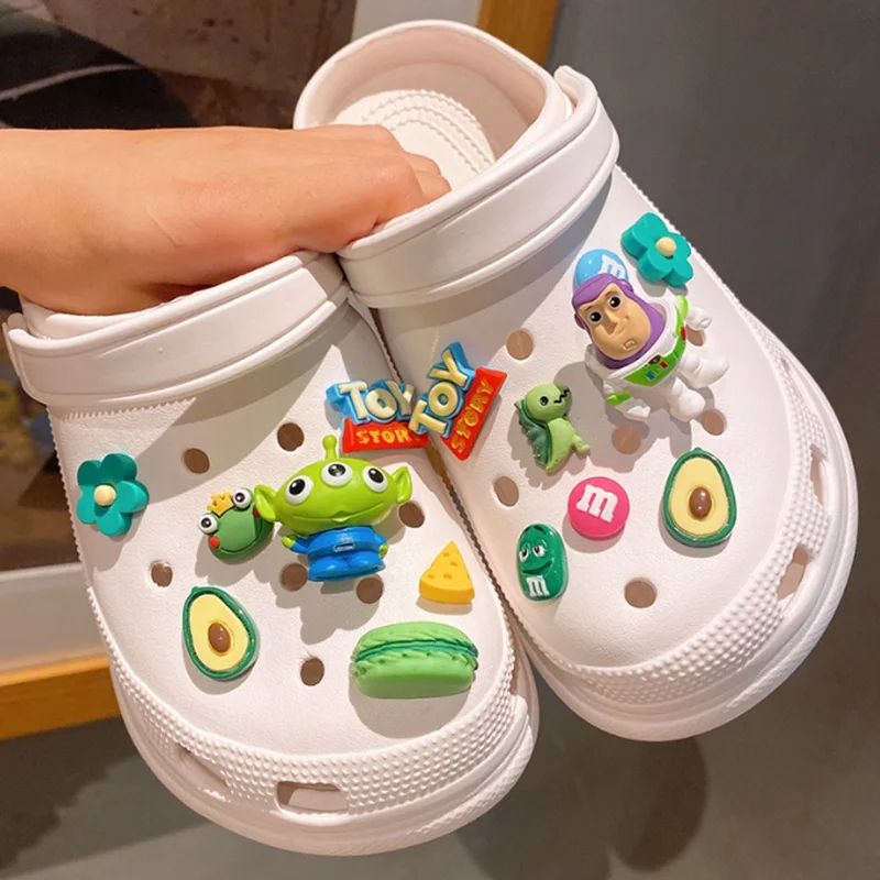 Disney Toy Story Monsters Buzz Lightyear Strawberry Bear Shoe Charms for Sandals Shoe Decorations 3D for Creative Gift