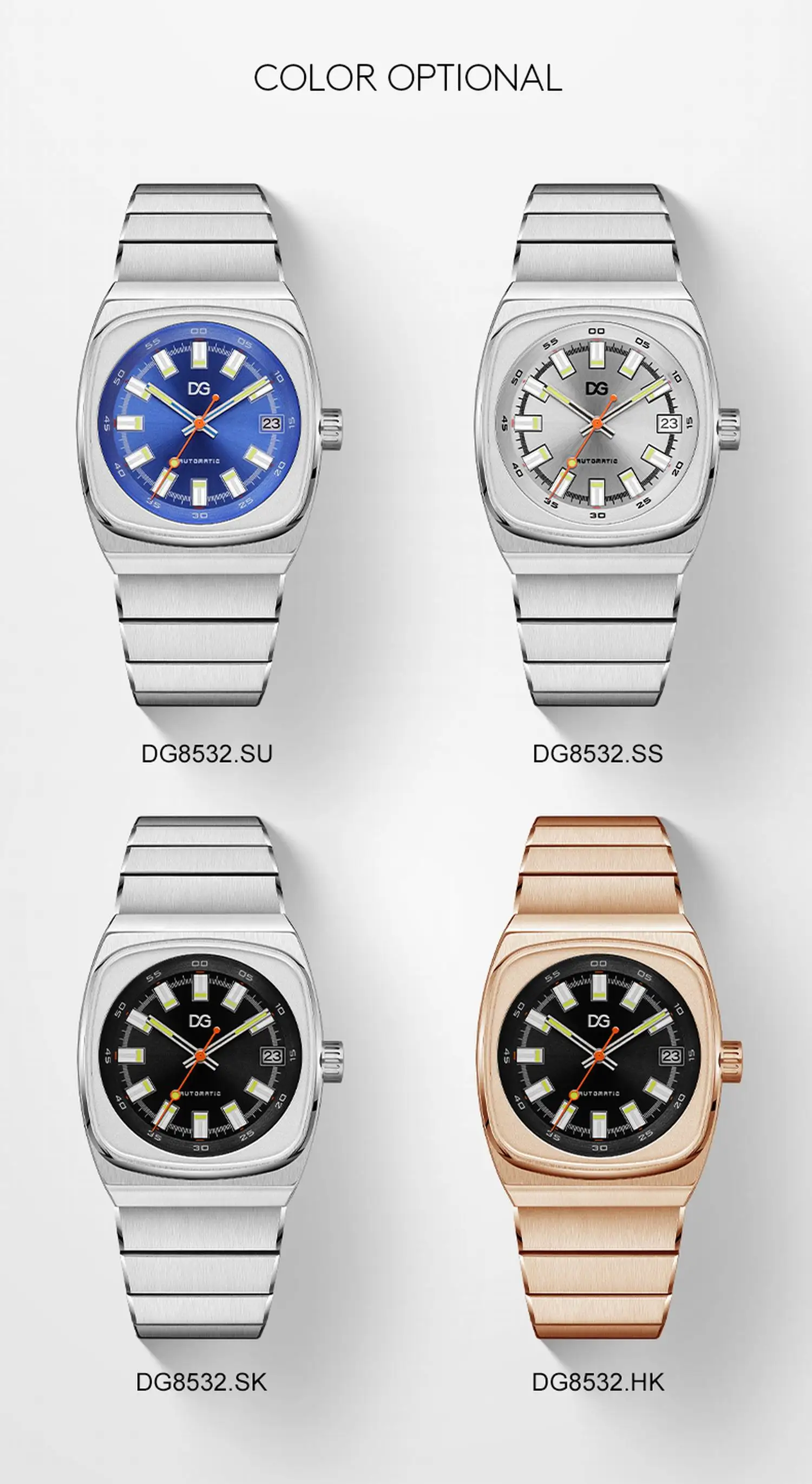 DG8532 Gorman Watch Waterproof Luminous Automatic Mechanical Movement Stainless Steel High Quality Business Calendar Watch