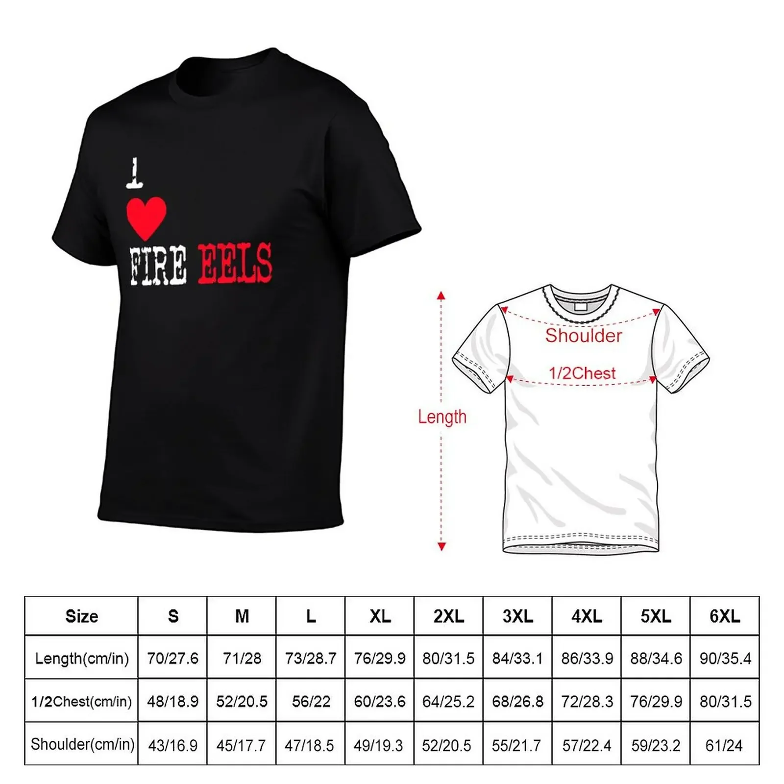 I Heart Fire Eels Love Fire Eels - Mastacembelus erythrotaenia T-Shirt man clothes essential t shirt clothing for men