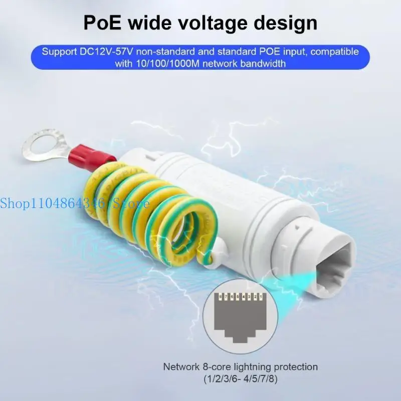 652F Inlines PoE Gigabit Networking Protections, Surges Safe RJ45 Gigabit Networking Protector, Waterproof