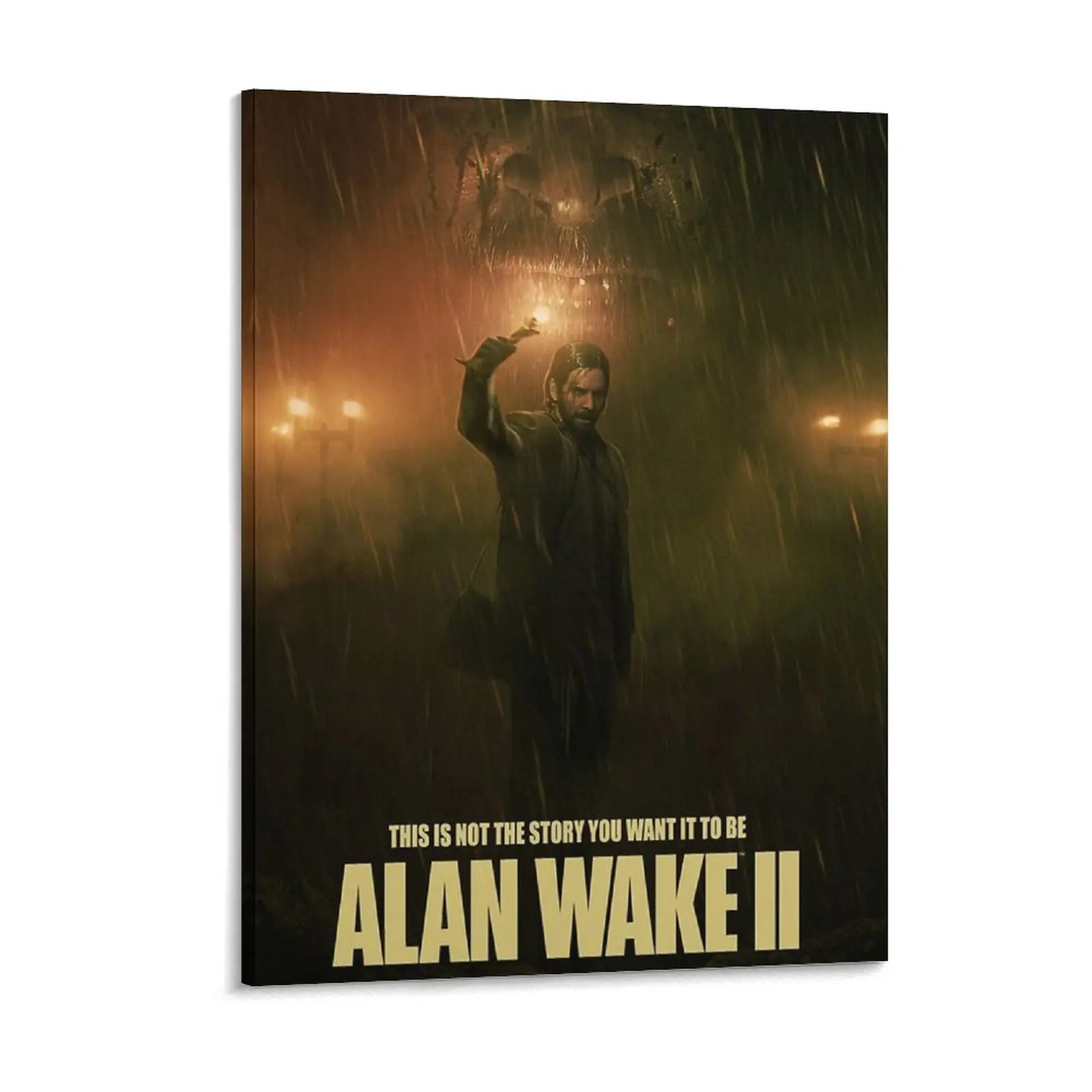 003 Alan Wake 2 90s Horror Game Dont Write Alan Wake in The Taken Canvas Painting Design Cave Framed Wall Paintings