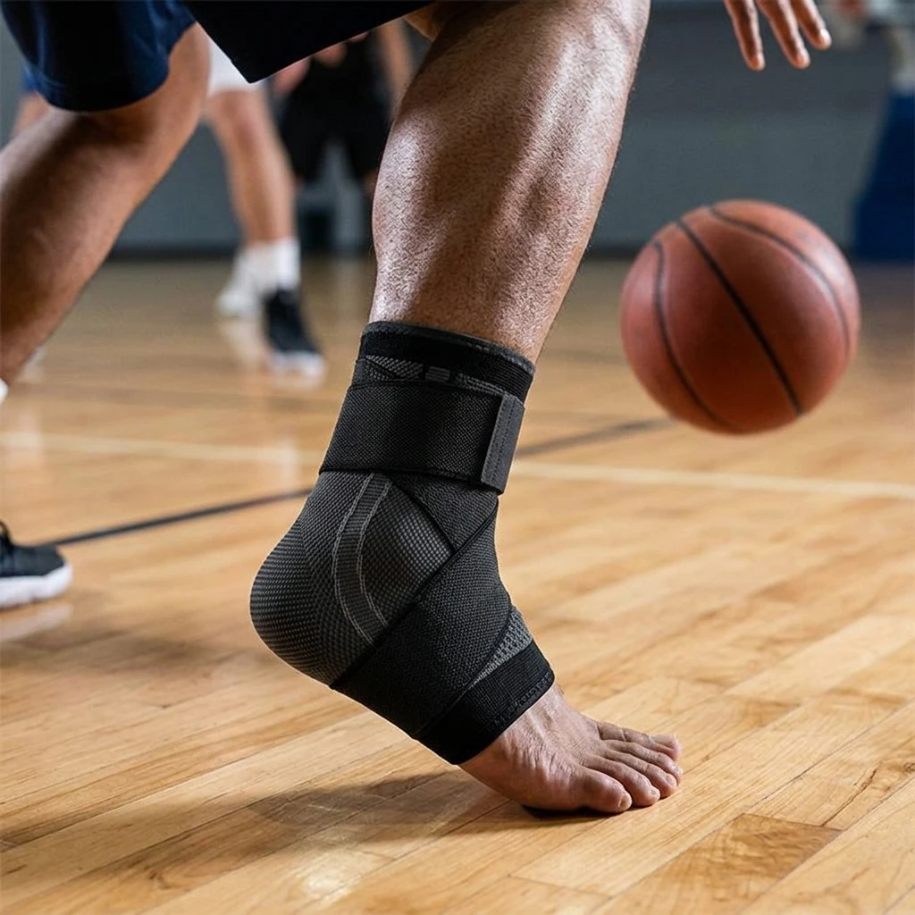 Pressurized Bandage Ankle Support Ankle Brace Protector Foot Strap Elastic Belt Fitness Sports Safety Accessory Ankle Support