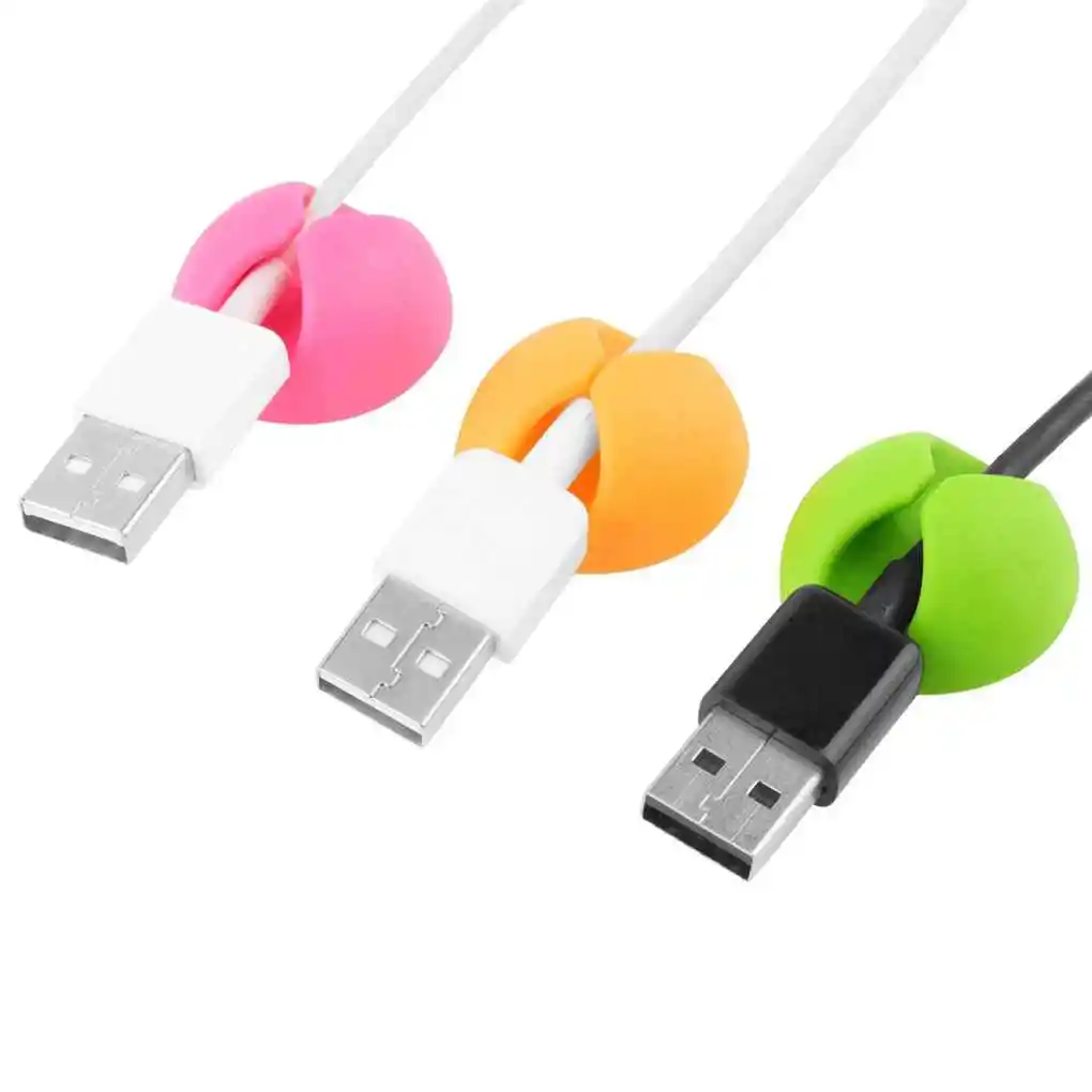6pcs Silicone Multipurpose Cable Clamp Wire Clips Holder Organizer for PC Desktop Color Random image 4
