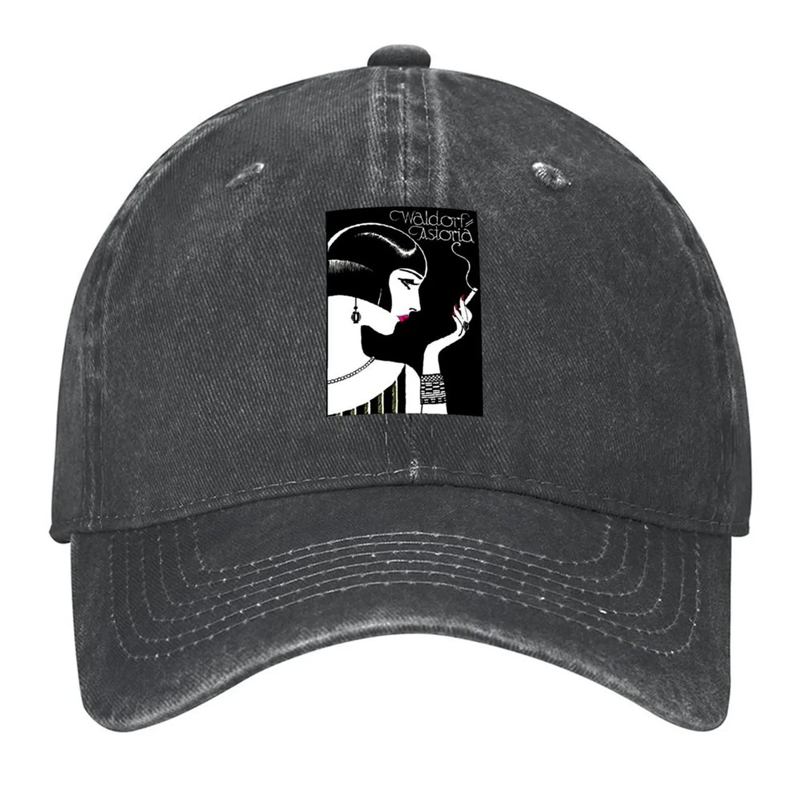 

WALDORF ASTORIA : Vintage Hotel Advertising Print Baseball Cap Sunscreen Sports Cap Unique hats Women's Hats Men's