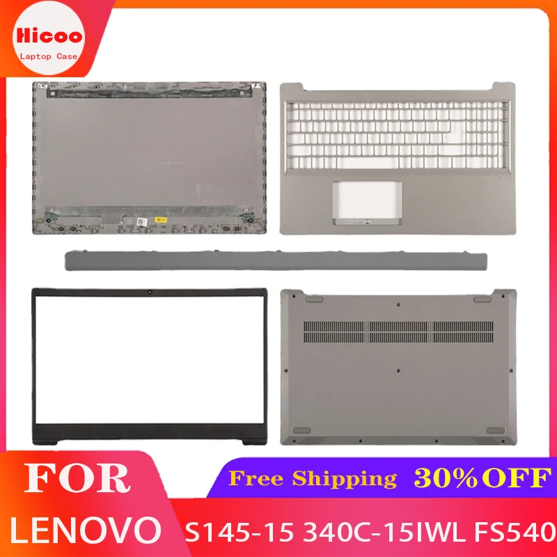 NEW Laptop LCD Back Cover For Lenovo S145-15 340C-15IWL FS540 Front Bezel Palmrest Upper Bottom Case Rear Lid Hinge Cover Silver