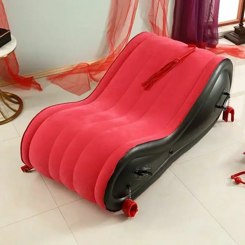 Inflatable Folding Sofa Bed Velvet Soft Living Room Furniture Love Sofas Chair Home Furniture Carton Foldable Bathroom 5pcs