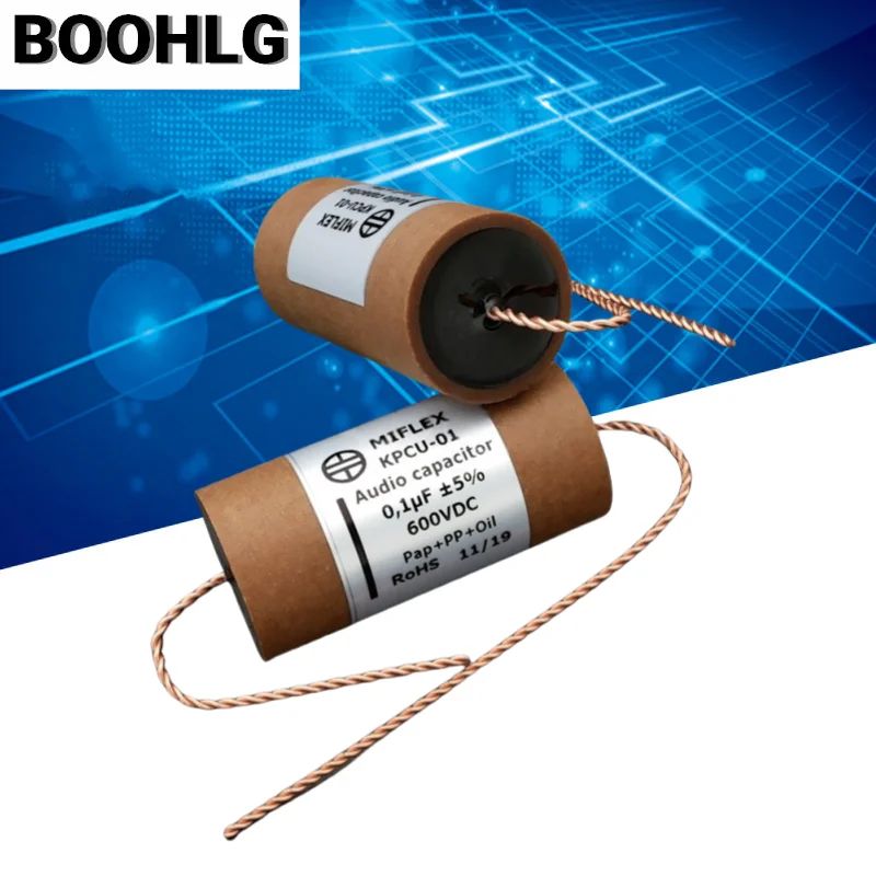 

1PCS 0.1uF 600V KPCU-01 Copper Foil Oil-immersed Audio Paper Tube Capacitor