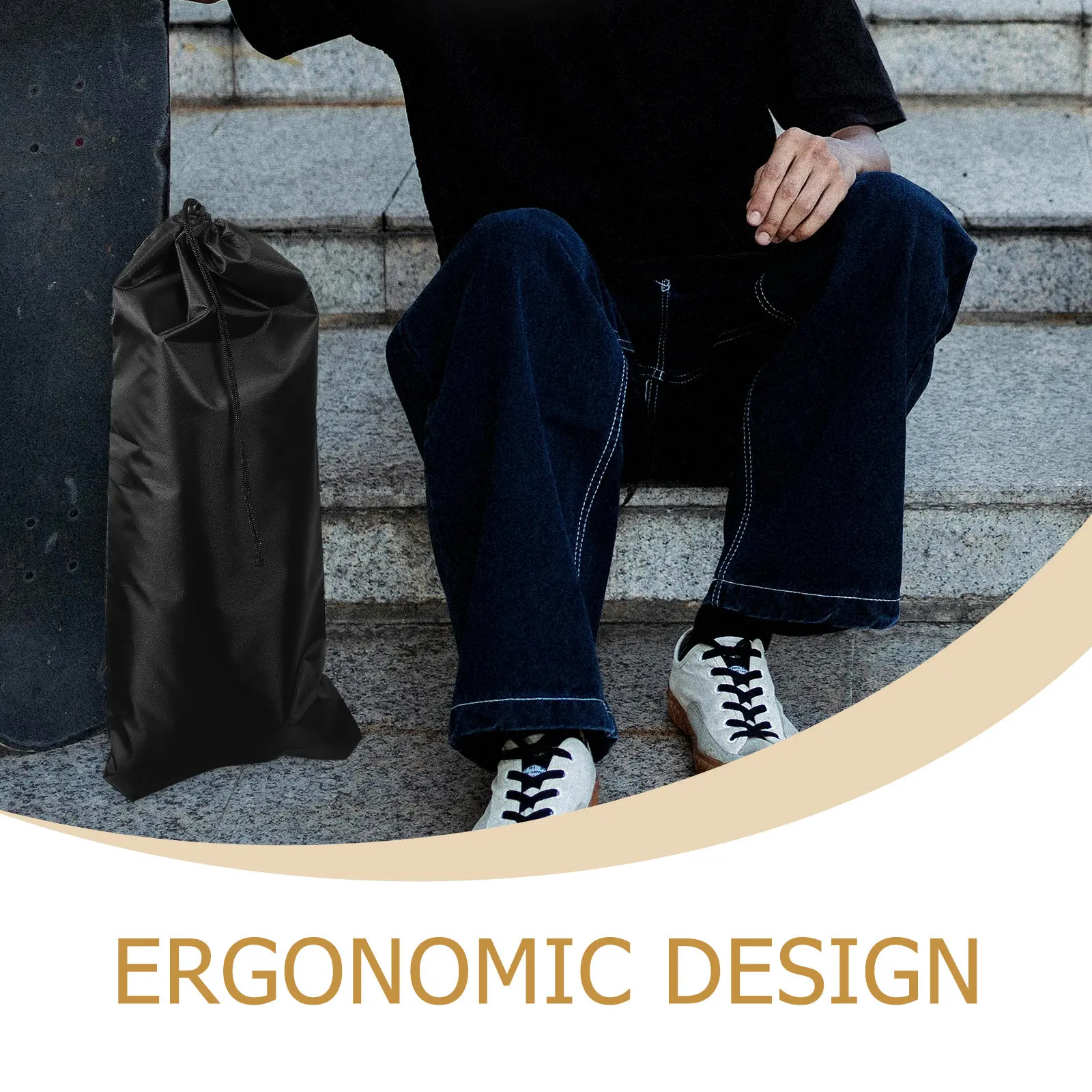 

Professional Skateboard Bag Compact Design Comfortable Carry Strap Premium Cloth Fabric Multi-Functional Sling for Skateboard