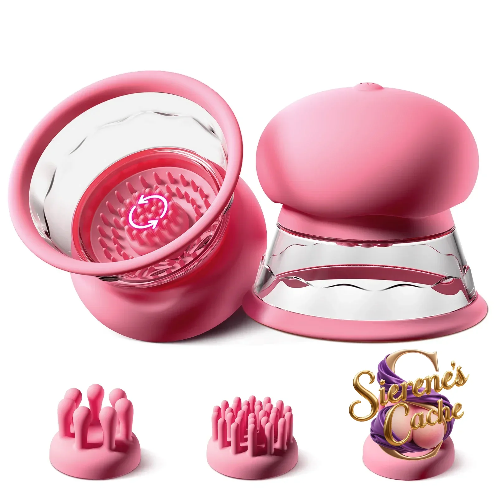 SCNipple Massager Mushroom Powerful Breast Pump 10 Mode Chest Wireless Rotation Vibrations Stimulator For Women Adult Sex Toys