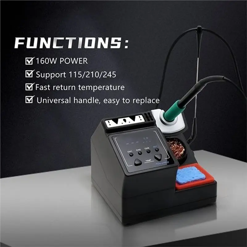 BAAR-1Set A9E Soldering Station, Compatible With 245 Model Soldering Iron Tips, Handle Temperature Control,Rework Station