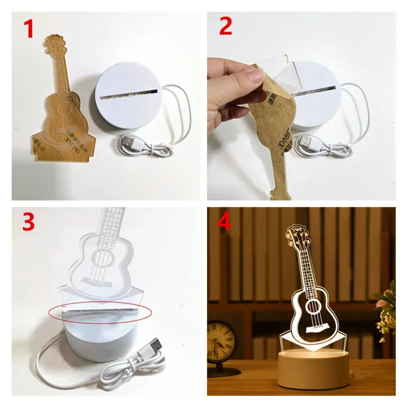 3D Visual Illusion Night Light Visual Creative LED Desk Lamp Changes USB Powered Gift for Kids