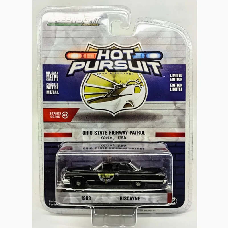 

Greenlight 1:64 Scale 1963 1964 BISCAYNE's Police Alloy Car Model Classics Adult Souvenir Gift Static Display