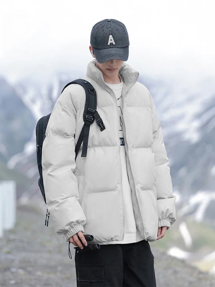 

Мужская утепленная хлопковая куртка Rampo с воротником-стойкой, теплая зимняя верхняя одежда с полиэстеровым наполнителем, молодежная модная повседневная модель