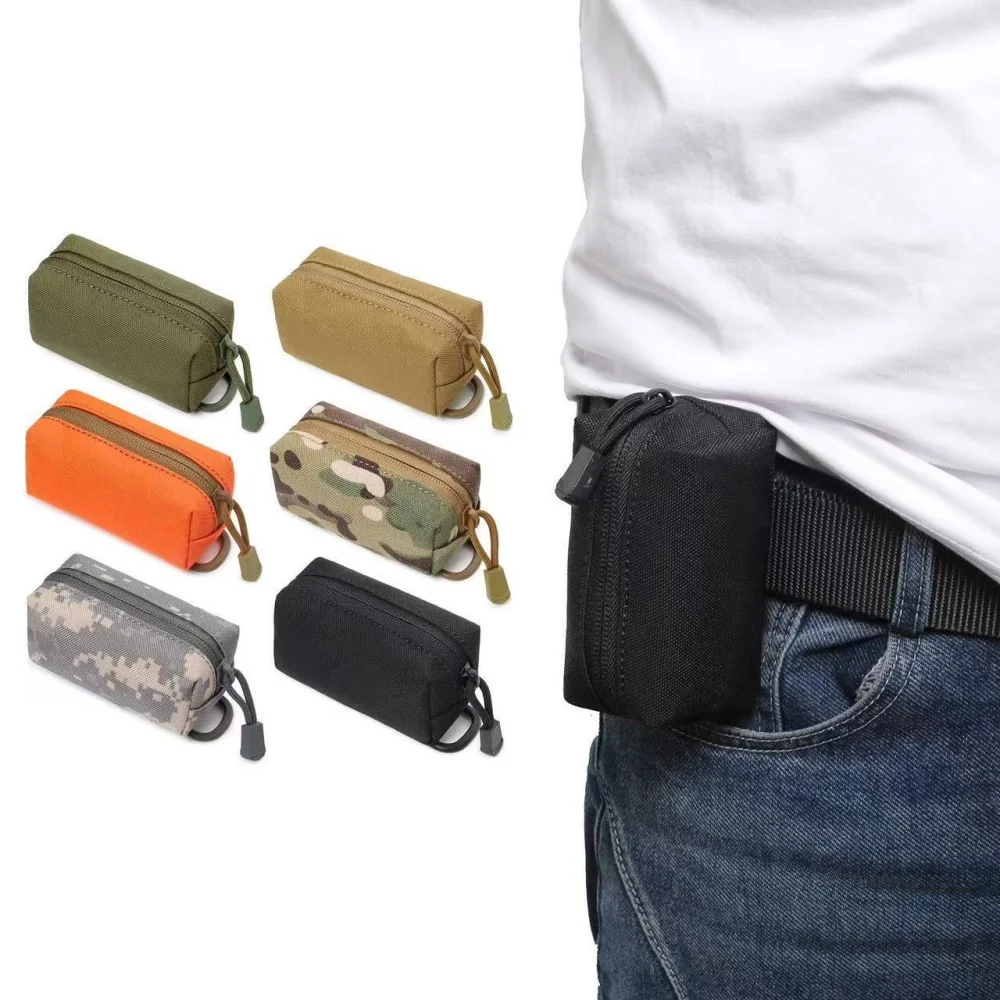 

Outdoor Hanging Bag Mini Molle Pouch EDC Wallet Belt Waist Pack Bags Portable Key Organizer Case Men Coin Purse Hiking Camping