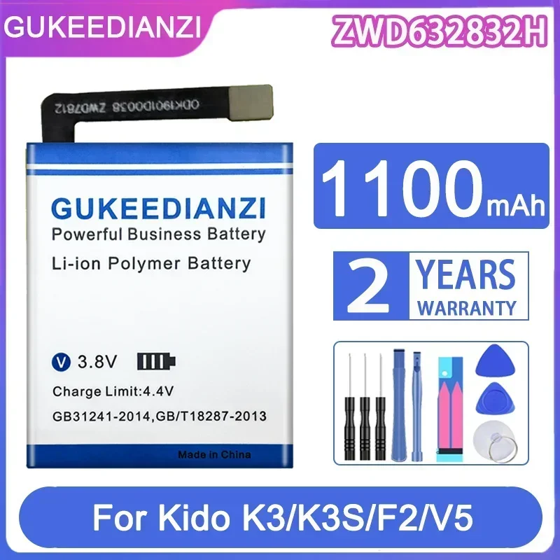 ZWD632832H 1100mAh Mobile Phone Battery For 360 8X P1 W920 SE5 W901 W910 W907 W915 For Kido K3 K3S F2 V5 B Batteries