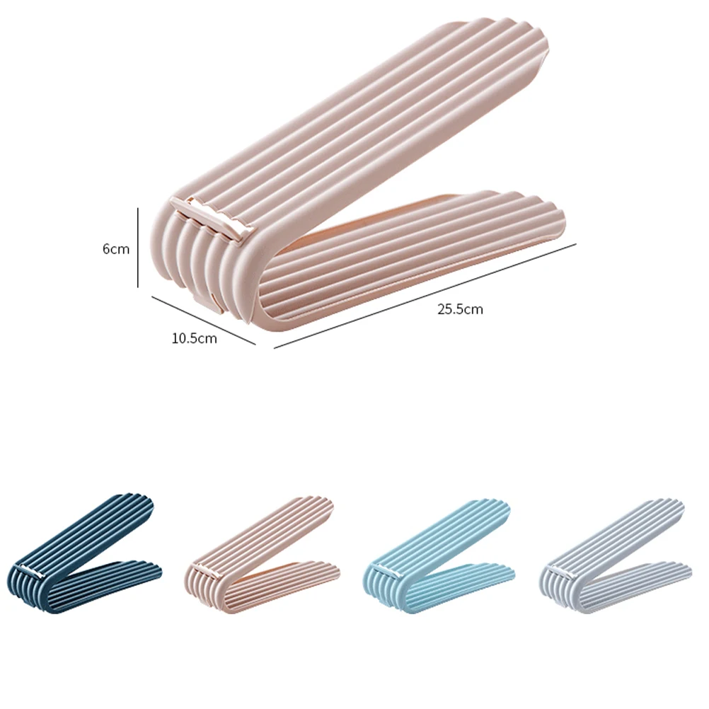 

2pcs Double Layer Shoe Rack Pink Freestanding Shoes Storage Stacker Racks Shoe Cabinet Living Room Office Durability Space