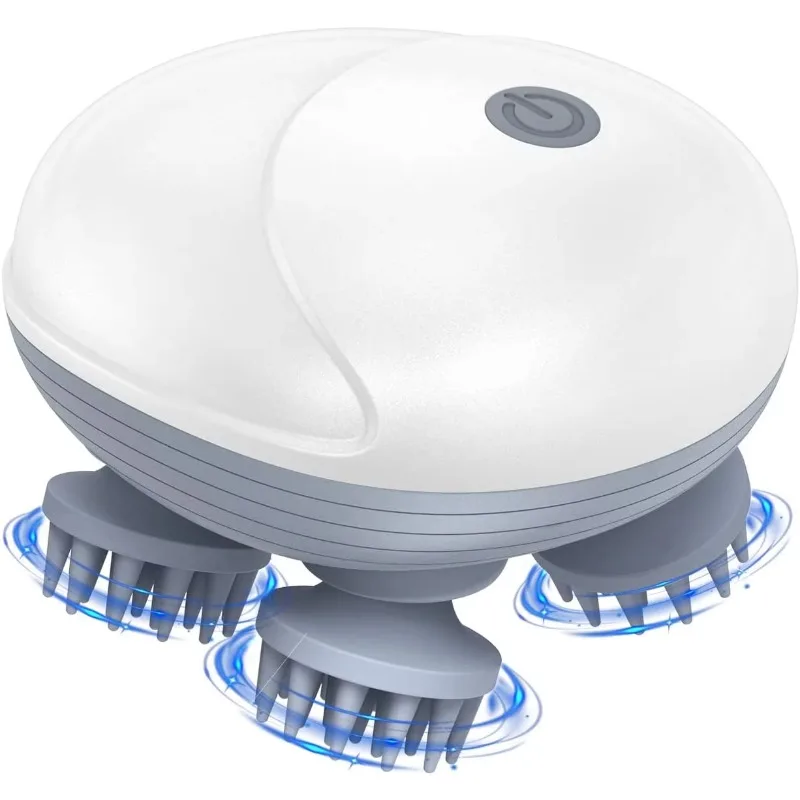 

Handheld Pet Massager with 4 Rotatable Silicone Massage Heads Three Modes Electric Dog Cat Grooming Tool Eco-Friendly Portable