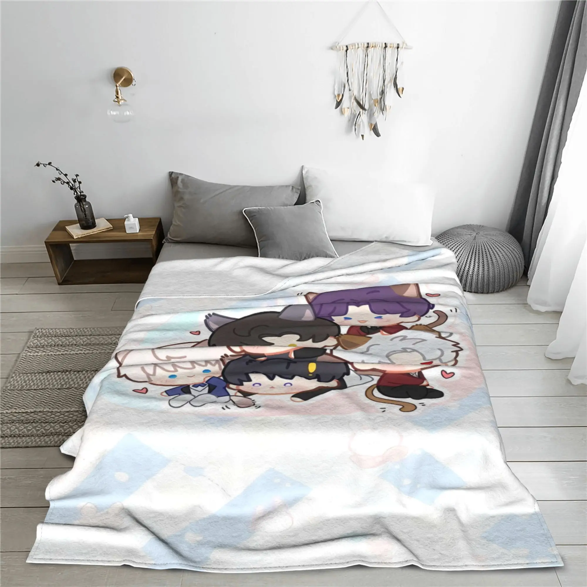 لعبة الحب والمساحة العميقة الكرتون بطانية قطيفة للأطفال الكبار الفانيلا الفراش يلقي لديكور المنزل هدية عيد ميلاد